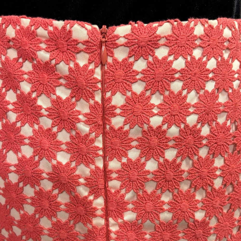 Talbots Coral Eyelet Pencil Skirt - Picture 6 of 10